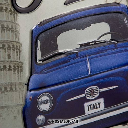 Blechschild Fiat blau 2